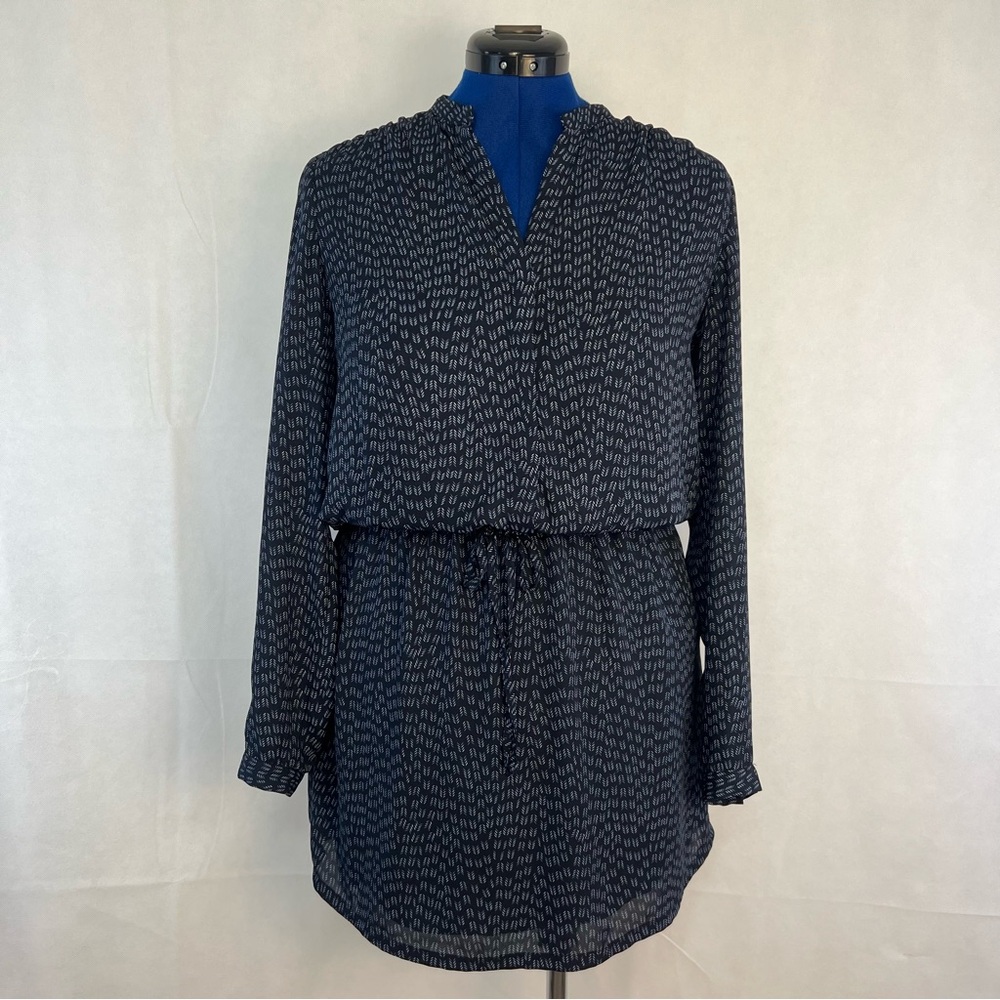Hilary Radley Navy Patterned Dress, Size: Small